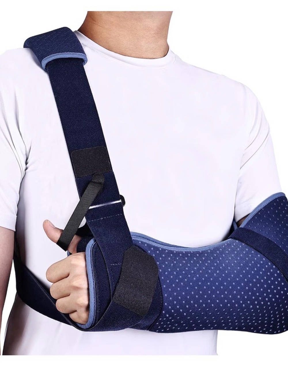 Arm Sling for Shoulder Injury with Waist Strap - Immobilizer Brace Support